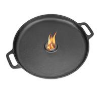 onlyfire Plancha de Hierro Fundido Redonda Barbacoa, Ø35 cm | Placa de Parrilla para Estufas Rocket, Barbacoa de Carbón y Gas