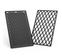 Onlyfire Set de Plancha Reversible y Parrilla de Cocción de Hierro Fundido para Weber Spirit Serie 200 con Mandos "Up Front" y Parrillas Spirit II Serie 200, Spirit E/S-210, E/S-220