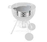 Onlyfire Smoker Barbacoa Kit de Acero Inoxidable para Kettle Grill da 57CM, Accesorio para Barbacoa, Grill Fumador Caja para Fumadores Con Cuatro Soportes de Elevación de Red para Hornear