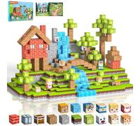 ONLYFUN Bloques Magneticos Construccion Niños 100 Piezas 2CM 3+ Magneticas, Juego Blocks Tiles Construcción, Juguetes Montessori para Niños 4 5 6 7 8 9 10 11 12 Regalos de Cumpleaños para Niñas