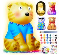 ONLYFUN Kit Creativo DIY - Oso 3D para Niñas de 6 a 12 años - Lámpara para Colorear que Sirve como Luz Nocturna - El Regalo de Cumpleaños Perfecto para Niñas