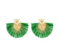 ONLYJUMP Pendientes colgantes geométricos con diseño de flor de estrella dorada para mujeres y niñas, aretes colgantes de corazón, ligeros, aretes de hoja, aretes exagerados, aretes de joyería de moda