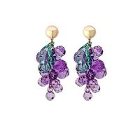 ONLYJUMP Pendientes de uva 3D para mujeres y niñas, aretes de borla de frutas de uva verde, racimo de hojas, acrílico, ligeros, colgantes, aretes de gota para playa, vacaciones, regalos, Acrílico,