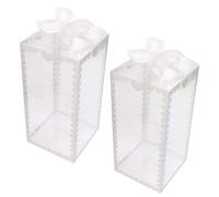 ONLYKXY 10 cajas transparentes para dulces de boda, cajas de plástico para regalos de fiesta, bodas, despedidas de soltera, macarrones, vacaciones, cenas, fiestas de cumpleaños (10 x 10 x 20 cm)