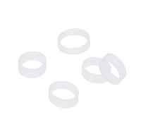 ONLYKXY 100 bridas de silicona transparente de 10 mm ID 12 mm OD para cables de silicona para líneas de datos, anillos de goma reutilizables, correas de sujeción de cables, bandas de goma