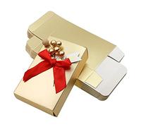 ONLYKXY 20 cajas de dulces de boda doradas de 13 x 8 x 3,5 cm, cajas de papel para envolver regalos de fiesta, boda, despedida de soltera, macarrones, vacaciones, cena, fiesta de cumpleaños, caja