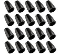 ONLYKXY 40 piezas de aleación de cono de cuerda de bloqueo de cuerda con forma de campana hebilla de bloqueo de un solo agujero para tope de cordón, negro pistola, 0,4 cm/0,15 pulgadas