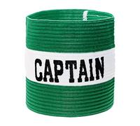 ONLYKXY Brazaletes de capitán de 9 x 30 cm, brazalete ajustable para fútbol, baloncesto, voleibol, escuela, equipo, competición, entrenador, jugadores, muñequera, (verde + blanco, 1)