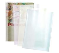 ONLYKXY- fundas transparentes para libros de ejercicios para el hogar y la oficina, fundas de plástico impermeables, estuche para libros de varios colores (10,4 x 7,4 x 16 K)