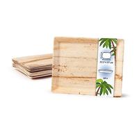 onlyleaf Palmware - Bandeja de Gastro plato de hoja de palma I plato de servir plato de pastel plato desechable platos de fiesta bandeja decorativa I 50 x bandeja de gastrot 32.5 x 27 cm