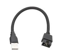 Onlynery Divisor de cabecera USB de 9 Pines - Cable convertidor USB a DB9 Pin Hembra - Compatible con Cabezal Macho de Placa Base USB de 9 Pines y Cable USB Tipo A Macho para una conexión rápida