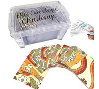 Onlynery Kit de desafío de 100 sobres - Caja de almacenamiento Money Challenge - Sobres de ahorro de dinero reutilizables para recibos, monedas, billetes