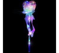 Onlynery Varita de princesa, varitas luminosas para niños, barra de luces LED de princesa para niños, varita de hadas, juguete, Halloween, accesorios de disfraces para Halloween, cosplay, mascarada