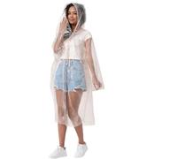 OnlyPRIME 3Pack Poncho Lluvia Mujer Transparente - Chubasquero Compacto Tipo Tarjeta (35g) - Impermeable Reutilizable con Capucha - Ideal para Viajes, Festivales y Emergencias(3uds)