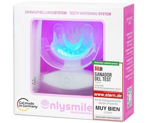 OnlySmile Kit Blanqueador Dental Profesional - Producto Favorito 2024-2025 - Blanqueamiento Dental en Casa con Gel y Luz LED - Dientes Blancos 9 Tonalidades en 5 Días - Teeth Whitening Kit, Vegan
