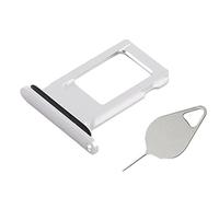 OnlyTech - Cajón para tarjeta SIM compatible con iPhone XR color blanco con junta de sellado y herramienta de extracción