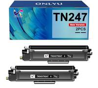 ONLYU TN247 TN243 Tóner Compatible con Brother TN 247 TN247BK TN423 para DCP L3550CDW L3730CDN para MFC L3750CDW L3770CDW para HL L3210CW L3230CDW L3270CDW (2 Negros)