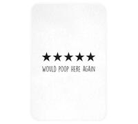 OnlyWow© Alfombra Baño 40x60 cm Decoracion Bathroom Mat Non Slip Shower Lavable Antideslizante Alfombrilla Tapete Banheiro Ducha WC Proverbios - Volvería a cagar aquí - Negro - Cita