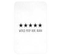 OnlyWow© Alfombra Baño 50x80 cm Decoracion Bathroom Mat Non Slip Shower Lavable Antideslizante Alfombrilla Tapete Banheiro Ducha WC Proverbios - Volvería a cagar aquí - Negro - Cita