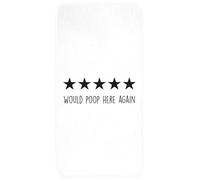 OnlyWow© Alfombra Baño 60x120 cm Decoracion Bathroom Mat Non Slip Shower Lavable Antideslizante Alfombrilla Tapete Banheiro Ducha WC Proverbios - Volvería a cagar aquí - Negro - Cita