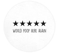 OnlyWow© Alfombra Baño 70x70 cm Decoracion Bathroom Mat Non Slip Shower Lavable Antideslizante Alfombrilla Tapete Banheiro Ducha WC Proverbios - Volvería a cagar aquí - Negro - Cita