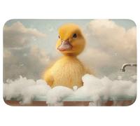 OnlyWow© Alfombra De Baño Rectangular 60x40 cm Bathroom Bath Mat Lavable Tapete Antideslizante Alfombras Ducha Decoracion Alfombrilla Pollito - Pato - Espuma - Animales