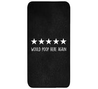 OnlyWow© Alfombra Ducha 60x120 cm Alfombrilla Baño Lavable Tapete WC Bath Mat Non Slip Antideslizante Bathroom Decoracion Shower Citas - Volvería a cagar aquí - Humor - Negro - Proverbio