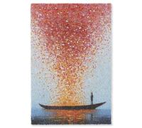 OnlyWow© Alfombra Rectangular 150x230 cm Salon Colores Dormitorio Grandes Carpetes Cuarto Bedroom Antideslizante Absorbente De Sonido Carpete Nube - Confeti - Barco - Superficie acuática