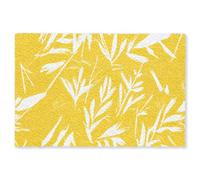 OnlyWow© Alfombra Rectangular 200x140 cm Salon Colores Dormitorio Grandes Carpetes Cuarto Bedroom Antideslizante Absorbente De Sonido Carpete Abstracto - Hojas - Amarillo - Pinceladas