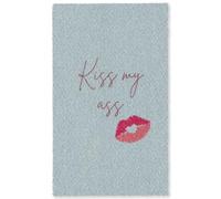 OnlyWow© Alfombra Rectangular 90x150 cm Salon Colores Dormitorio Grandes Carpetes Cuarto Bedroom Antideslizante Absorbente De Sonido Carpete Bésame el Culo - Labio - Azul