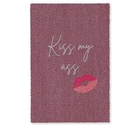 OnlyWow© Alfombra Salon Rectangular 140x200 cm Redondas Rugs For Living Room Grande Pelo Corto Comedor Alfombrilla XXL Absorbente De Sonido Bésame el Culo - Labio - Burdeos