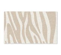 OnlyWow© Alfombra Salon Rectangular 150x90 cm Redondas Rugs For Living Room Grande Pelo Corto Comedor Alfombrilla XXL Absorbente De Sonido Estampado Cebra - Beige - Blanco - Animal Print
