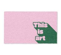 OnlyWow© Alfombra Salon Rectangular 150x90 cm Redondas Rugs For Living Room Grande Pelo Corto Comedor Alfombrilla XXL Absorbente De Sonido Verde - Teskt - Esto es Arte - Rosa