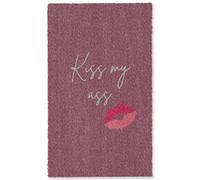 OnlyWow© Alfombra Salon Rectangular 90x150 cm Redondas Rugs For Living Room Grande Pelo Corto Comedor Alfombrilla XXL Absorbente De Sonido Bésame el Culo - Labio - Burdeos