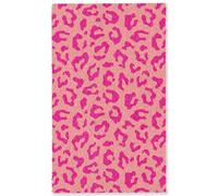 OnlyWow© Alfombra Salon Rectangular 90x150 cm Redondas Rugs For Living Room Grande Pelo Corto Comedor Alfombrilla XXL Absorbente De Sonido Pantera - Rosa - Estampado Animal - Minimalista