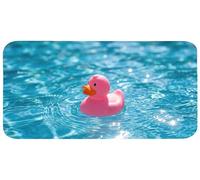 OnlyWow© Bath Mat 120x60 cm Alfombra Baño Alfombrilla Alfombras Ducha Lavable Antideslizante Bathroom Tapete Banheiro Decoración WC Pato de Goma - Flotante - Rosa