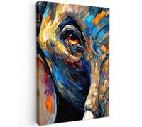 OnlyWow© Cuadro para Jardín 80x120 cm Decorativos Terraza Balcón Cuadros Modernos Accesorios Adornos Balcon Póster Decorativa Elefante - Arte - Animales