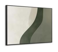 OnlyWow© Cuadros Decoracion Salon Modernos 70x50 cm Lienzo Con Marco Para Dormitorios Cuadro Decorativos De Lienzos Decorativo Pared Japandi - Verde - Abstracto - Moderno