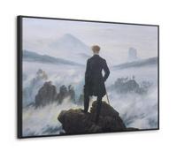 OnlyWow© Lienzo Con Marco 100x70 cm Cuadros Decoracion Salon Modernos Dormitorio Lienzos Canvas Living Room Wall Art Comedor Viejos maestros - Arte - Caspar David Friedrich