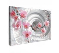 OnlyWow© Poster De Jardín Decoration Accesorios Adornos Balcon Póster | 150x100 cm - Decorativa Balcón Cuadros Modernos Lienzos Terraza Flores - Túnel - Abstact - Efecto 3D