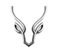 OnlyYou.X Emblema de cuerno de ciervo, insignia de cuerno de ciervo, calcomanía de cabeza de cuerno de ciervo para camioneta universal y coche, 1 pieza cromada