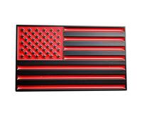 OnlyYou.X - Emblema de la bandera de Estados Unidos, insignia de la bandera estadounidense, calcomanía de bandera estadounidense para autos universales, 1 pieza de metal negro con rojo