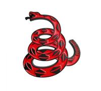 OnlyYou.X Gadsden - Emblema de bandera Gadsden - Calcomanía de serpiente de cascabel compatible con camioneta universal y coche, color rojo y negro, 1 pieza de metal