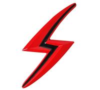 OnlyYou.X S Lightning Emblema S Lightning Badge S Lightning calcomanía S Lightning calcomanía S Lightning para camioneta y coche, 1 pieza de metal rojo contorno negro