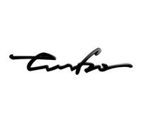 OnlyYou.X Turbo Emblema Diver Side 3D Turbo Badge Conjoined Turbo Decal Compatible con Universal Coche y Camión Negro 1 Pieza Metal