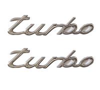 OnlyYou.X Turbo Emblema Turbo Badge calcomanía Turbo compatible con camioneta universal y coche cromado, 2 piezas de metal