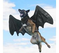 Onmygogo Divertidos disfraces de ala de murciélago para perro, linda ropa peluda para mascotas para Halloween (ala de murciélago negra, talla M)