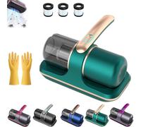 Onninest Aspiradora de colchón, aspiradora de mano inalámbrica de 12000 pa con luz UV C y filtro lavable, 8000 vibraciones por minuto, limpieza profunda para cama, sofá, alfombra (D)