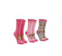 ONOMATO! Calcetines de la Patrulla Canina Skye para niña, 3 pares de calcetines infantiles con diseño, juego rosa para niños, suaves y cómodos, multicolor, 23-26