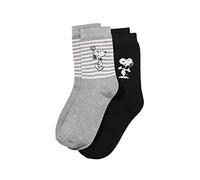 ONOMATO! Calcetines para mujer, Peanuts Snoopy, juego de 2, regalos para mujeres, adultos, tallas 39-42, multicolor, 39-42